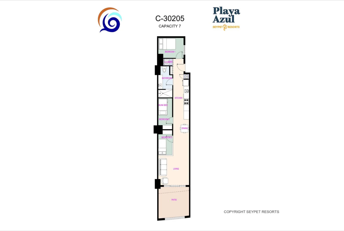 C-30205 | 3 Half Bedrooms